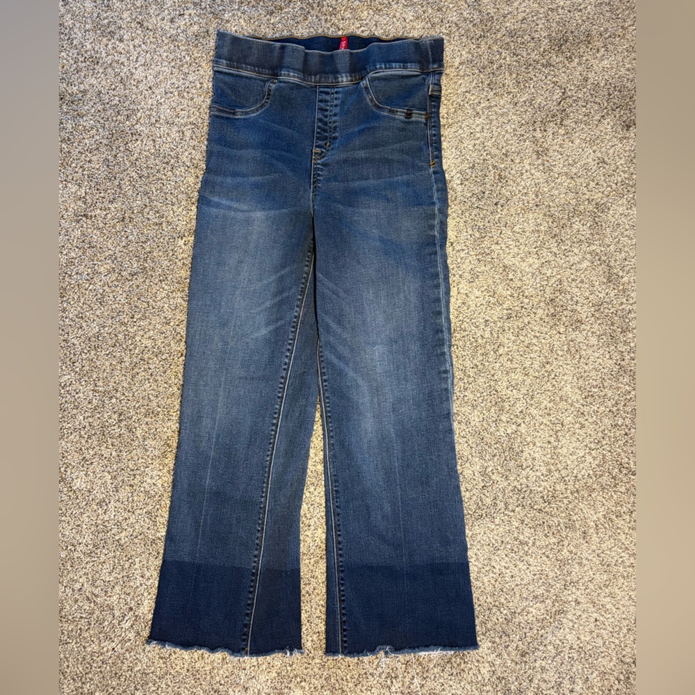 SPANX Dark Wash Blue Flare Jeans